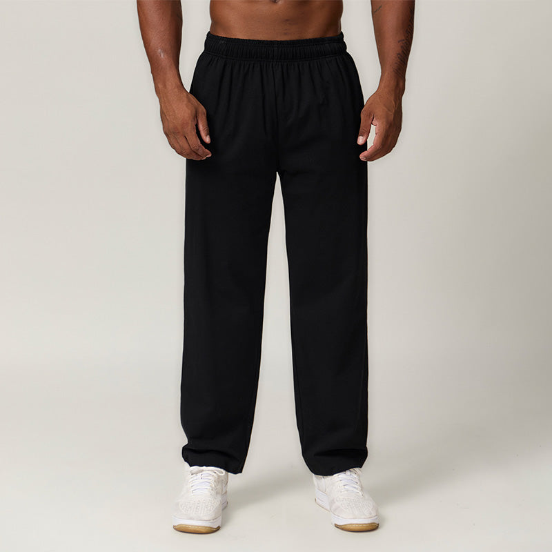 Pure cotton straight men's sports and leisure outdoor hiking sweatpants