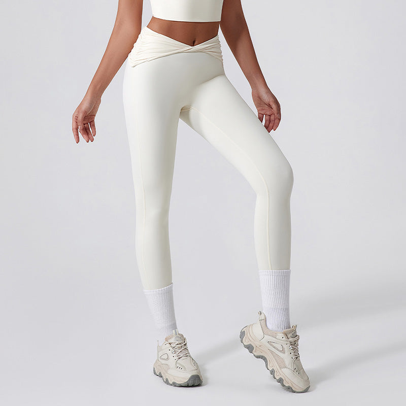 Quick-Dry High Waist Twist Butt Lift Running Leggings