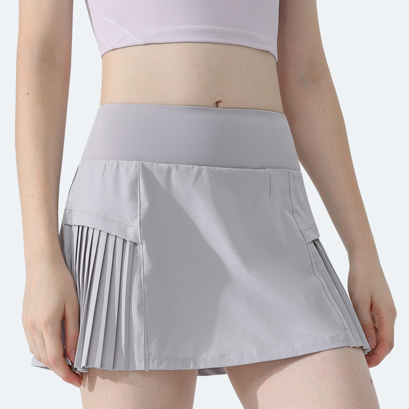 Anti-exposure fitness short tennis skirt