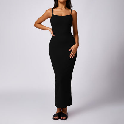 Beautiful back casual slim hip maxi dresses