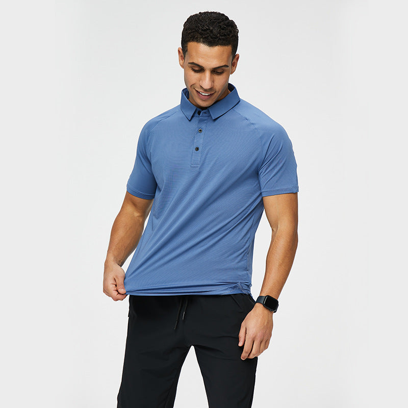 Men's breathable running polo shirt