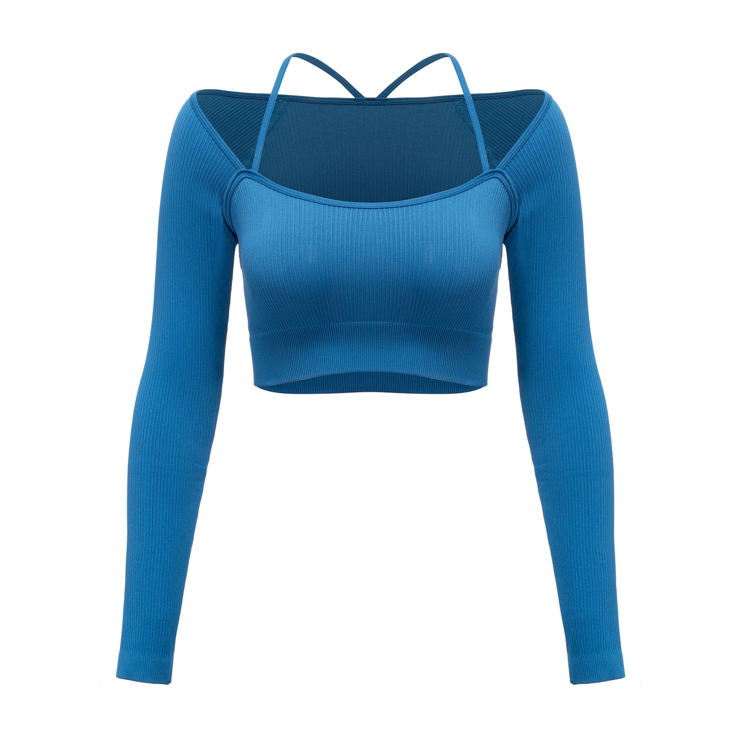 Seamless knitted sports long-sleeved top