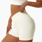 Cross-waisted hip-lift sports shorts