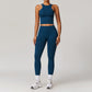 Seamless Racerback Threaded Sports Tank Top + Legging Set