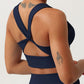 Cross beauty back gathered V-neck yoga bras