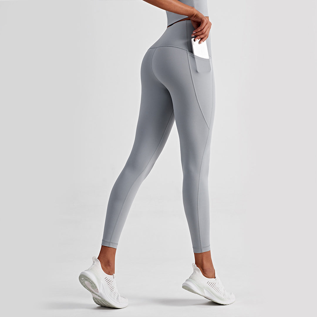 Legging taille haute avec poches sur les côtés