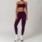 Quick-Dry halter double straps sports Bra + High-waist leggings 2-piece set