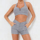 Quick-drying strap-on fitness skinny athletic set