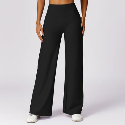 Loose-fitting sports high-waisted slacks pants