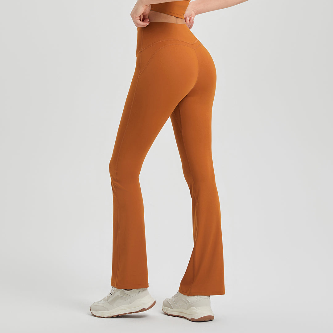 High-waisted hip-lifting running track leggings