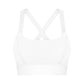 Solid back cross-buckle sports bra