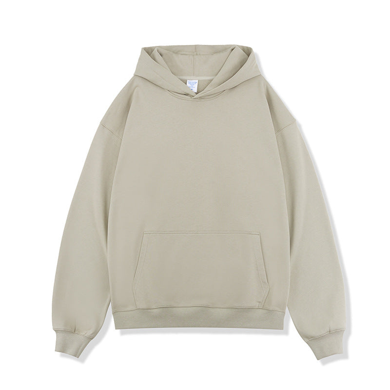 Thickened solid color hooded sweatshirt