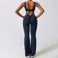Buttock-lifted backless jumpsuit
