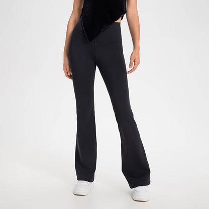 Fleece and warm high-waisted running pants