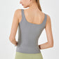 Ultra-Soft High Stretch U-Neck Wide Straps Sports Tank Top