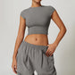 Quick-Dry and Brushed Yoga Crop Top