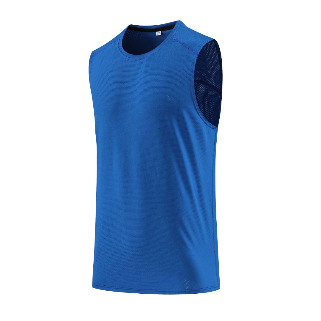 Solid color sleeveless breathable sports tank top