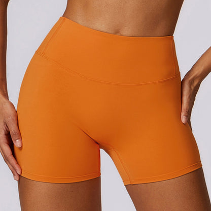 High-waisted hip-lifting skinny athletic shorts