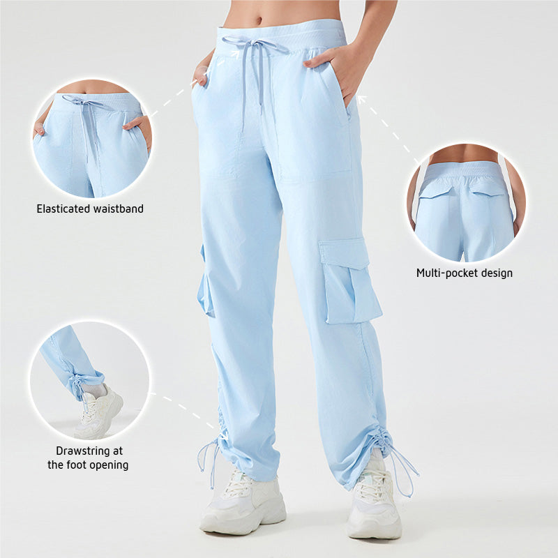 Multi pocket wide leg Cargo sports pants