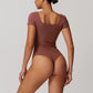 Quick-Dry Short Sleeve Thong Bodysuits