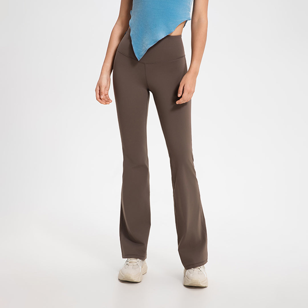 Fleece and warm high-waisted running pants