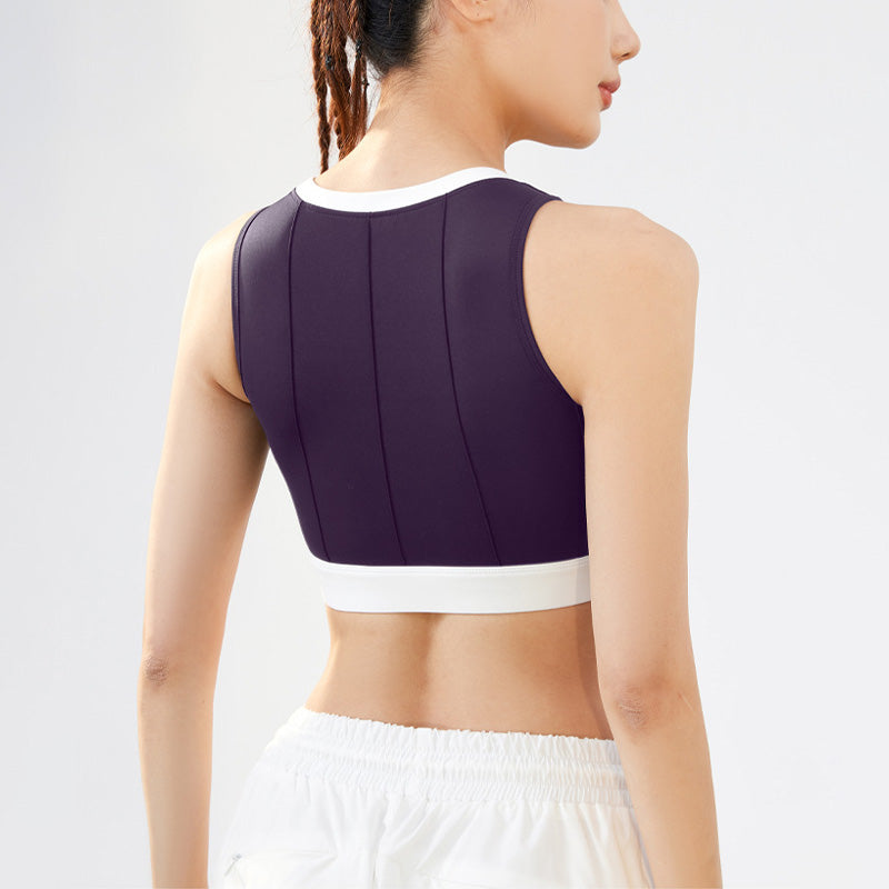 High Resilience Vertical Grain Sports Crop Bra