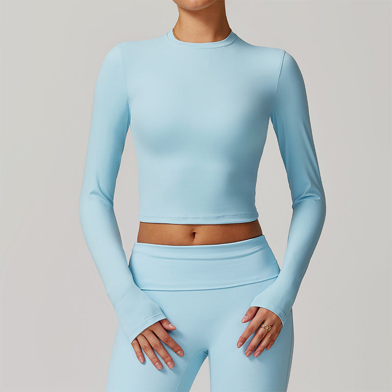 Tight-fitting back yoga long sleeves