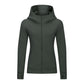 Solid color zipper hoodie