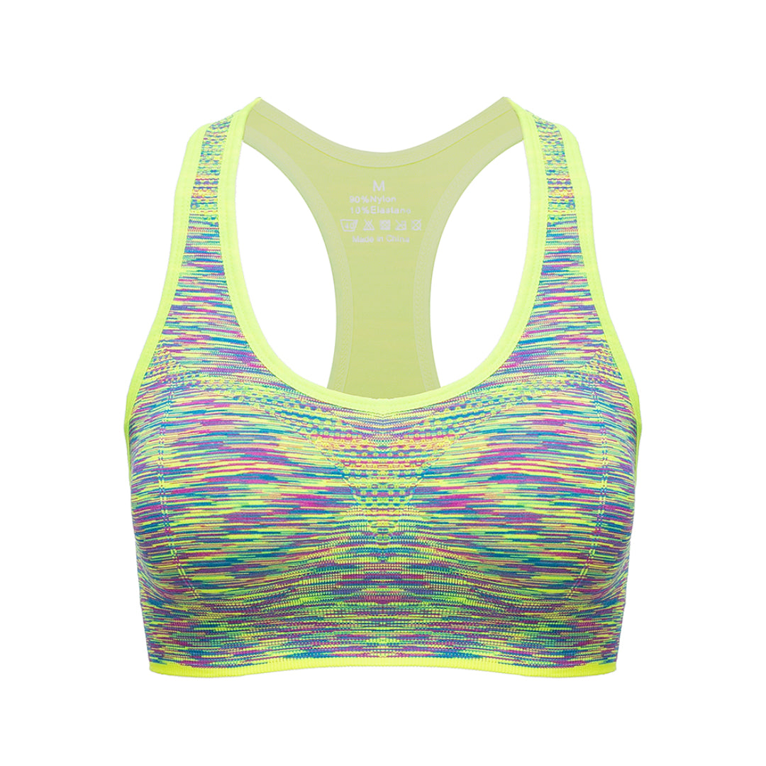 colorblock  dyed sports bra