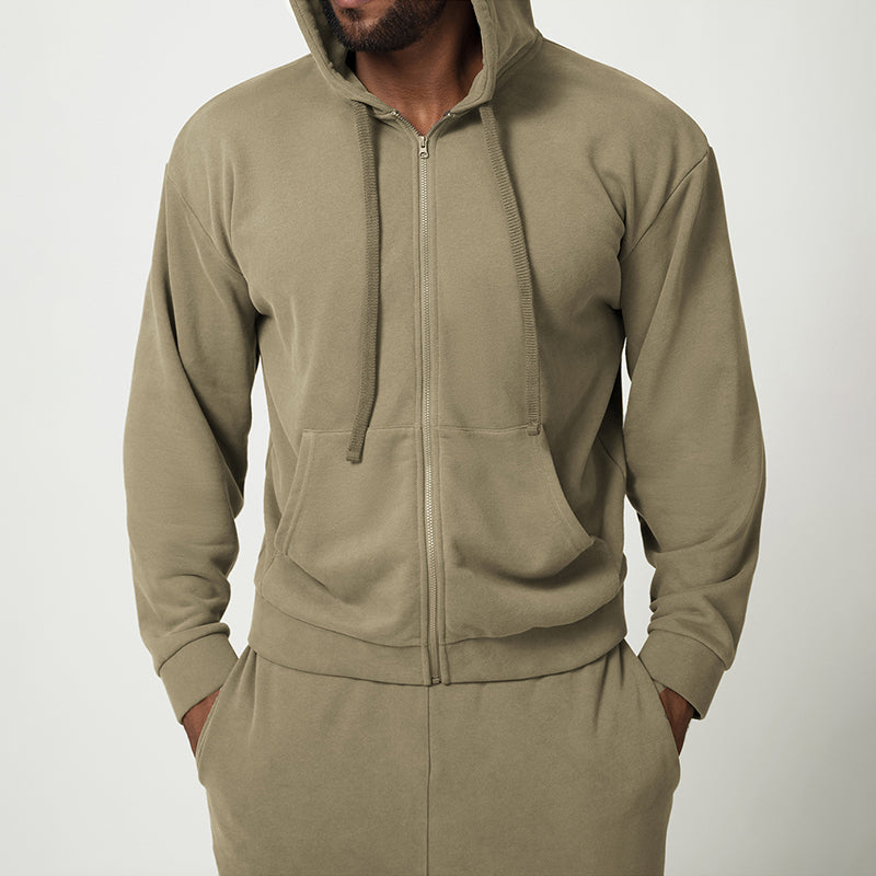 Men's zipper front Hooded Fitness Sports Citywalk Sweatshirt