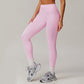 Solid color breathable yoga legging