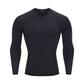 Long sleeve men's round neck sports T-shirt