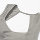 Brushed Fitness Backless Wide Straps Sports Bra