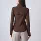 Stand Collar Full Zipper Long Sleeve Sports Jacket