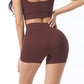 Seamless solid color sports shorts