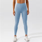 Solid color stretch sports leggings