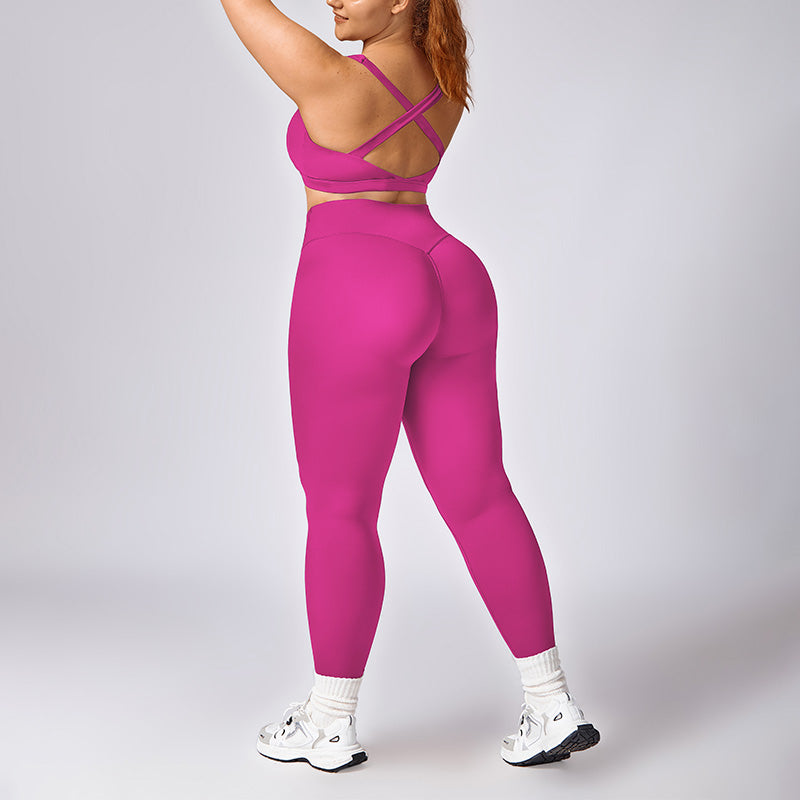 Plus Size Quick Dry Sports Bra + Legging 2-piece set