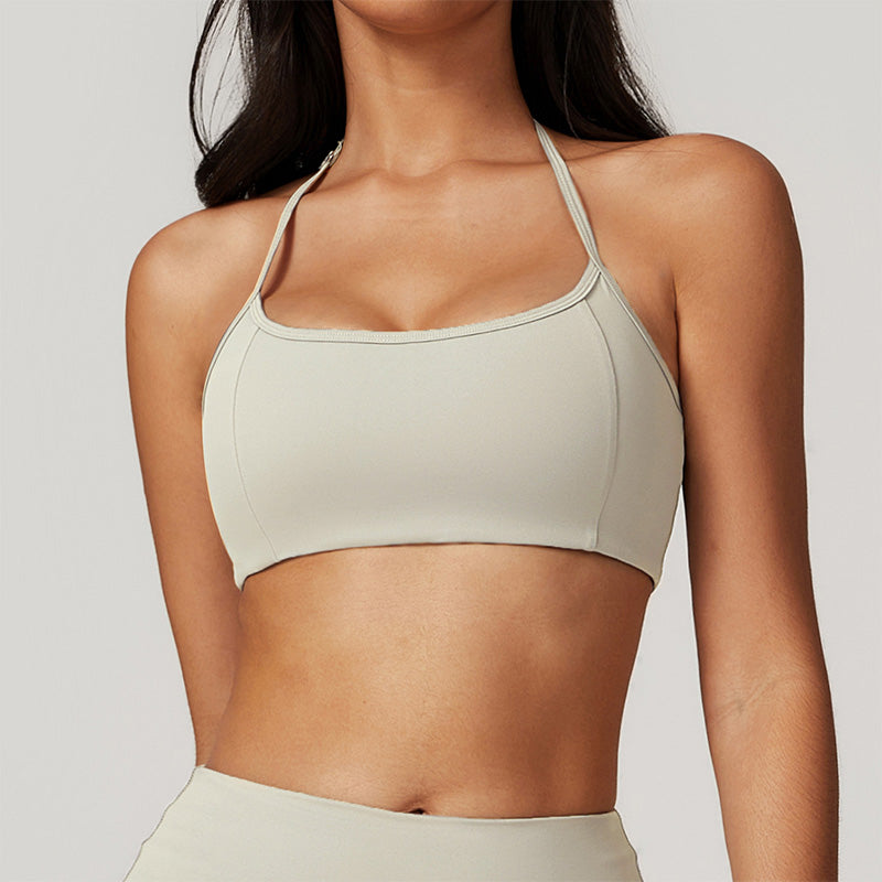 Quick-Dry Thin Straps Halter Sports Bra