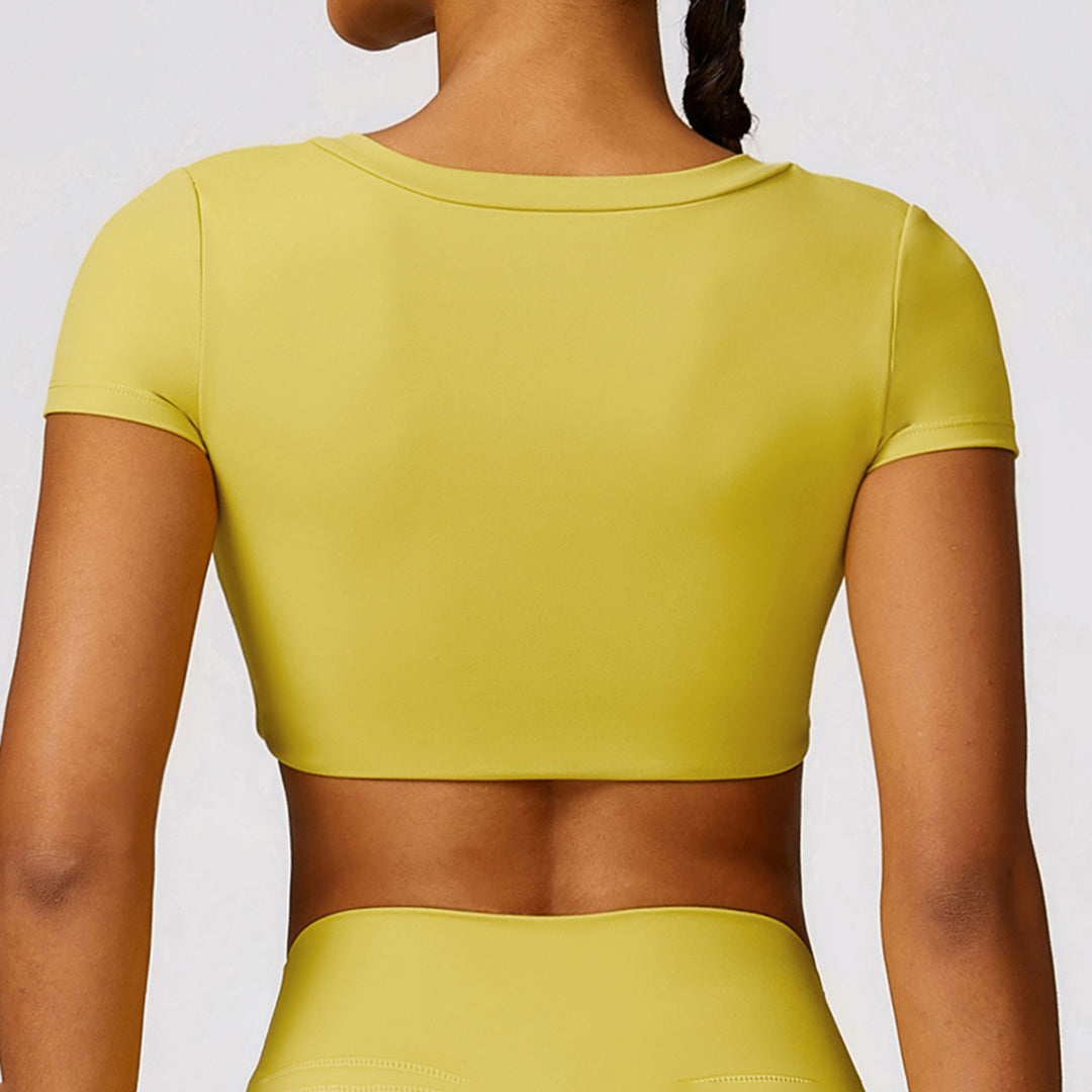 High strength tight yoga clothes cropped top