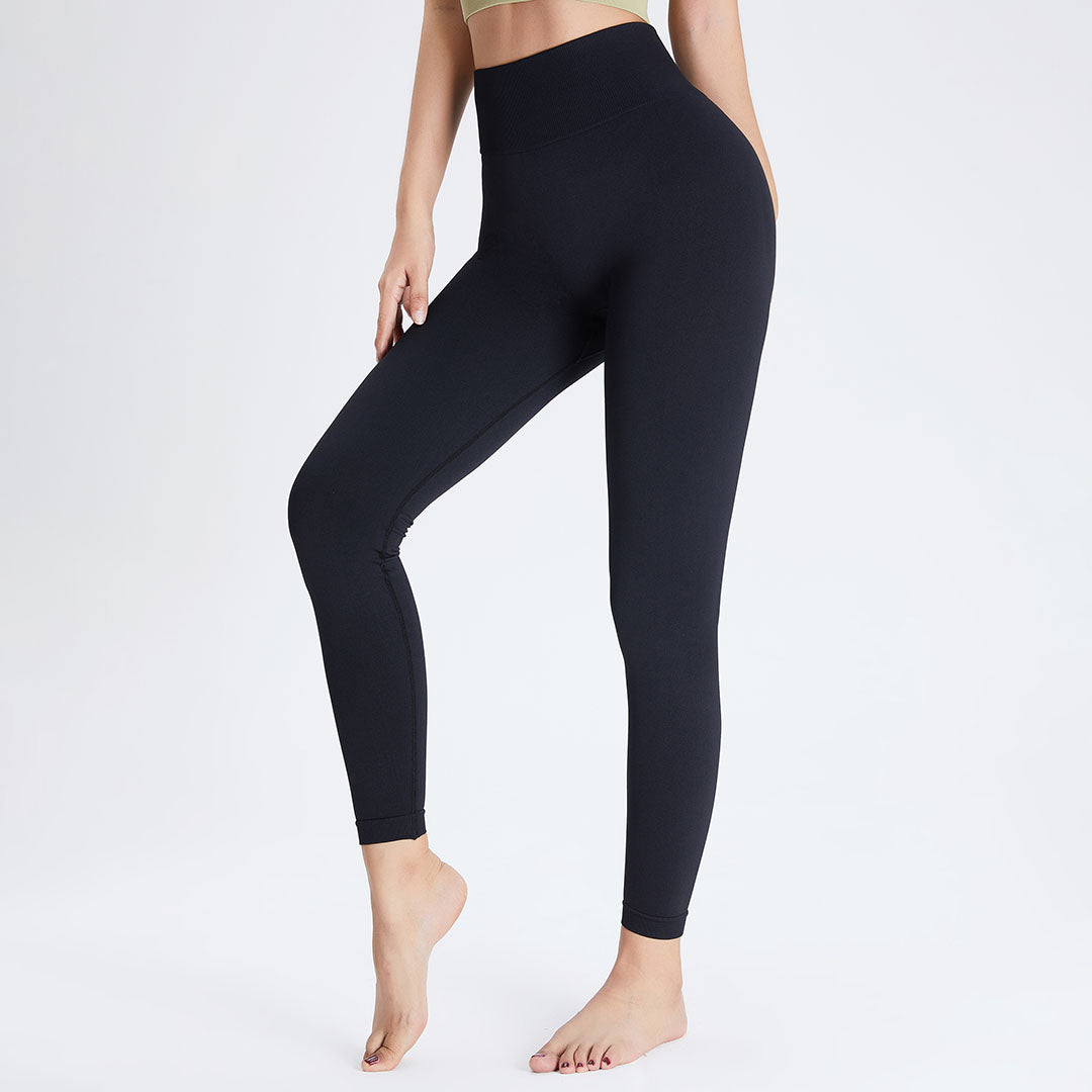 Solid color high-rise sports leggings
