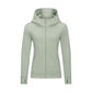 Solid color zipper hoodie