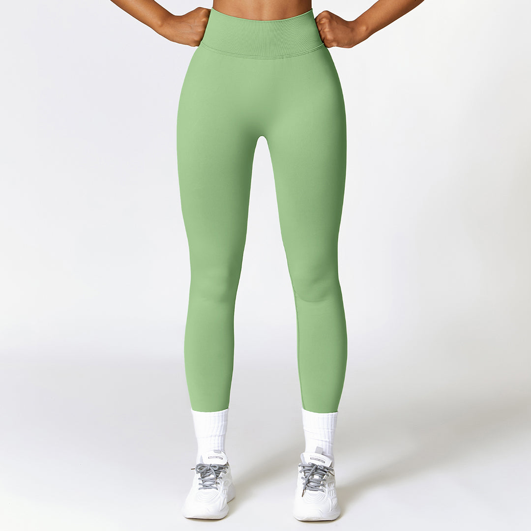 High-rise hip-lifted skinny seamless leggings