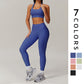 Quick-Dry Racerback Sports Bra + High-Waist Legging 2-Piece Set