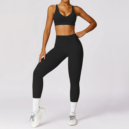 Ensemble de yoga legging de fitness à séchage rapide