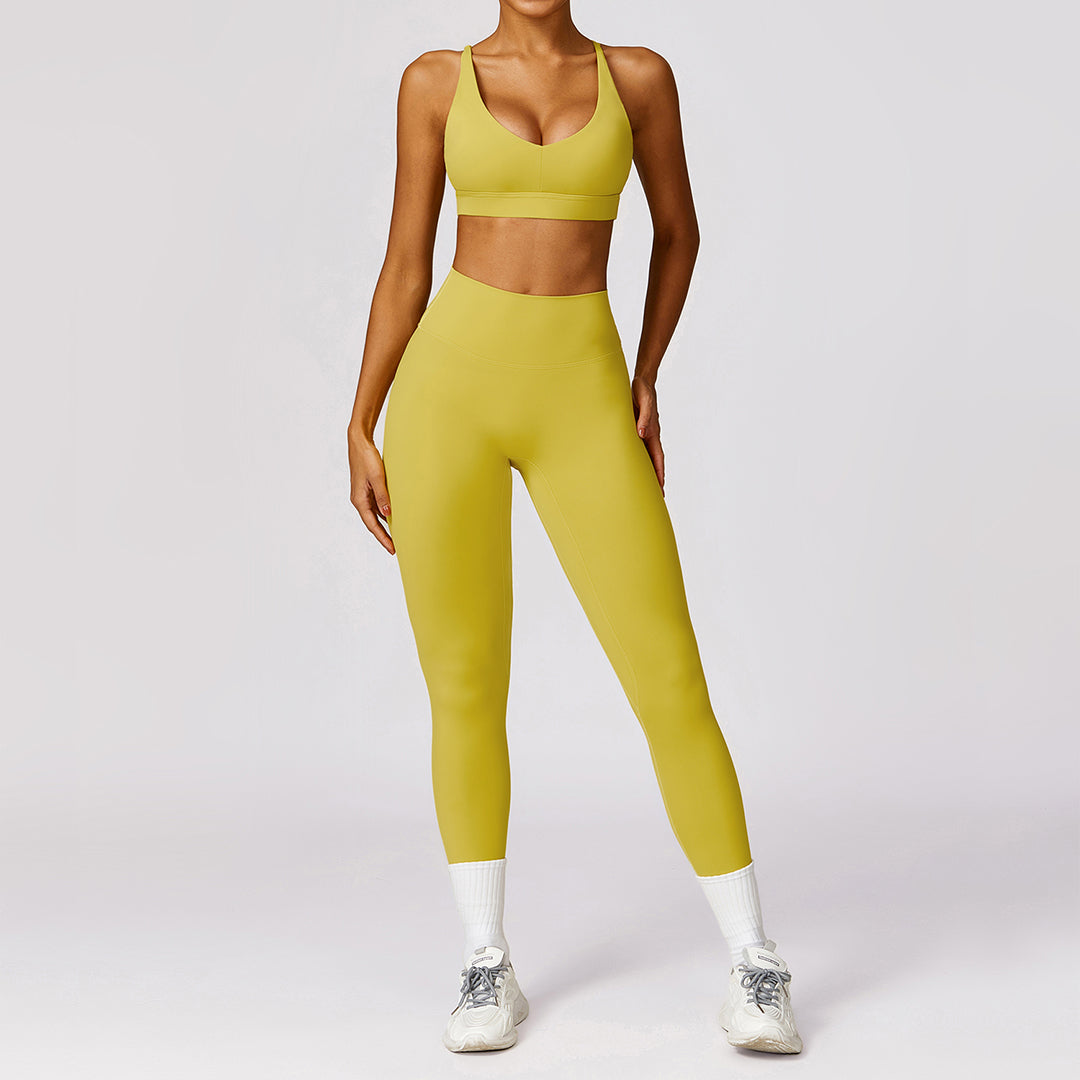 Ensemble de yoga legging de fitness à séchage rapide