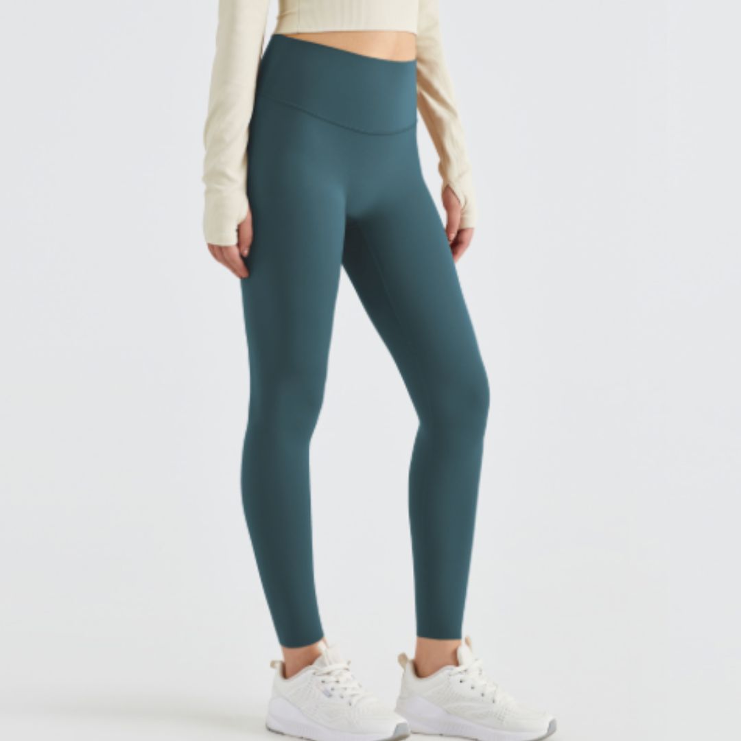 Legging de yoga extensible de couleur unie