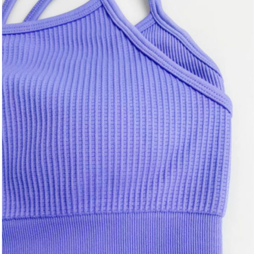 Thin shoulder straps double layer sports bra