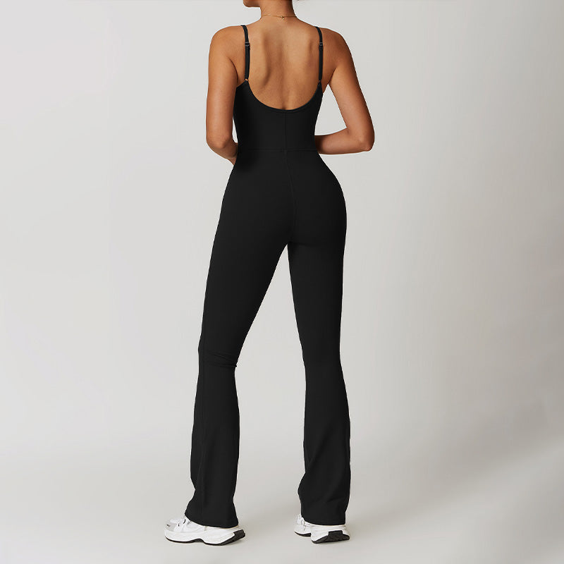 Ultra-soft One-Piece Tight Backless Fitness Jumpsuits