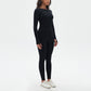 Seamless High resilience Sports Long Sleeve Top + High-Waisted Legging Set