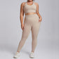 Breathable Wide Straps Gym Bra & Sports Leggings Plus Size Sets